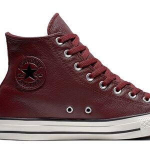 Deep burgundy women’s converse high top